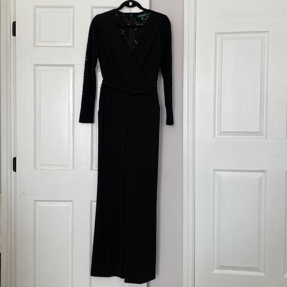 Black formal long sleeve jumpsuit